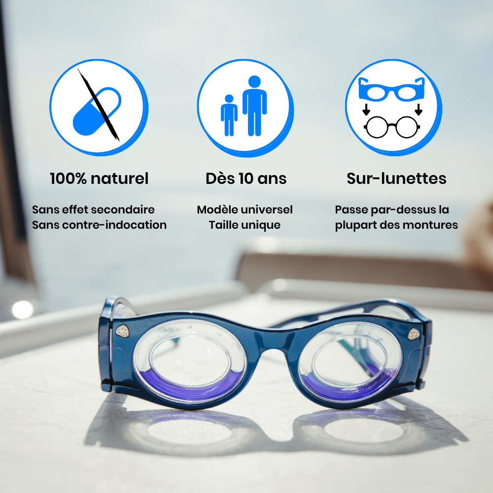 Boarding Glasses - Lunettes mal des transports Bleu